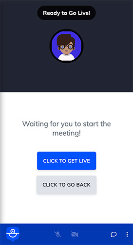 Live Meeting Waiting Room Page - Promeet Virtual Meeting App For Professionals